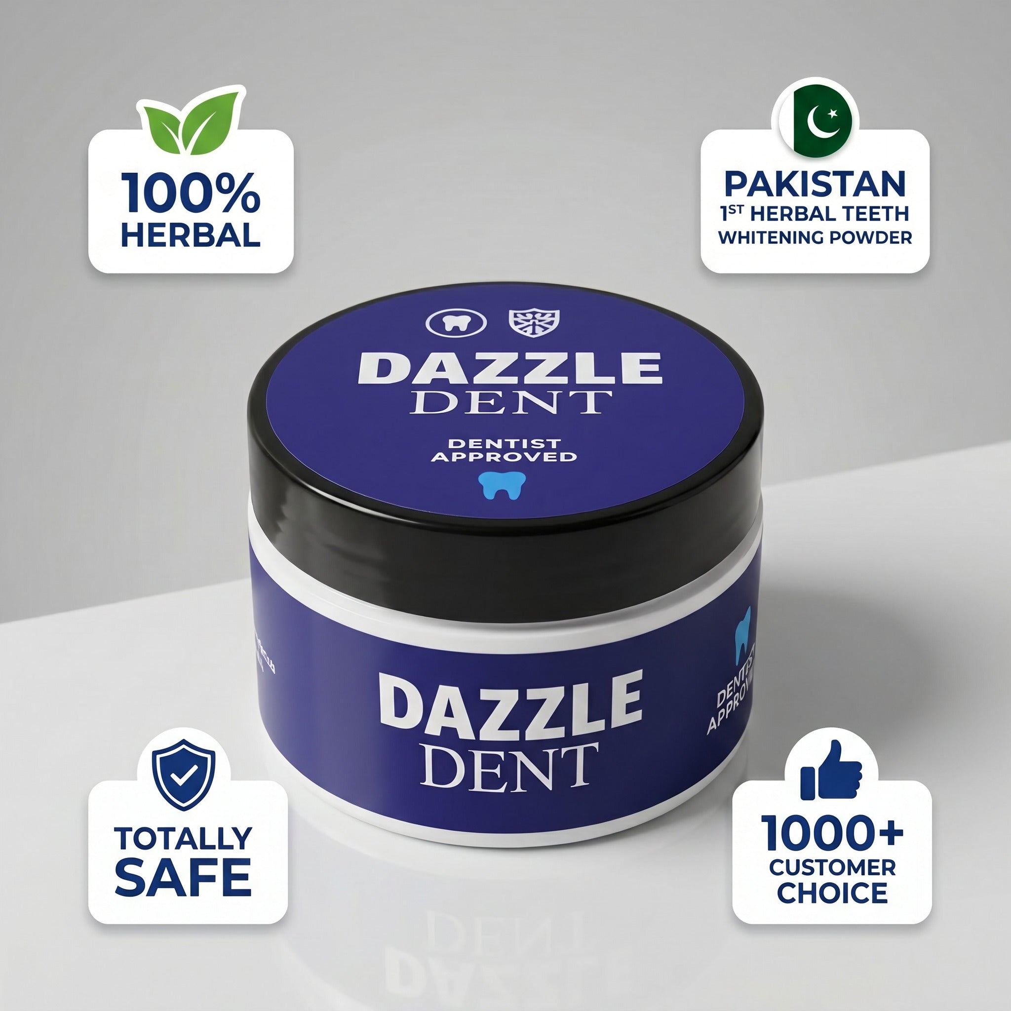 Dazzle Dent Teeth Whitening Powder- Pack Of 2 (20% Extra Off)